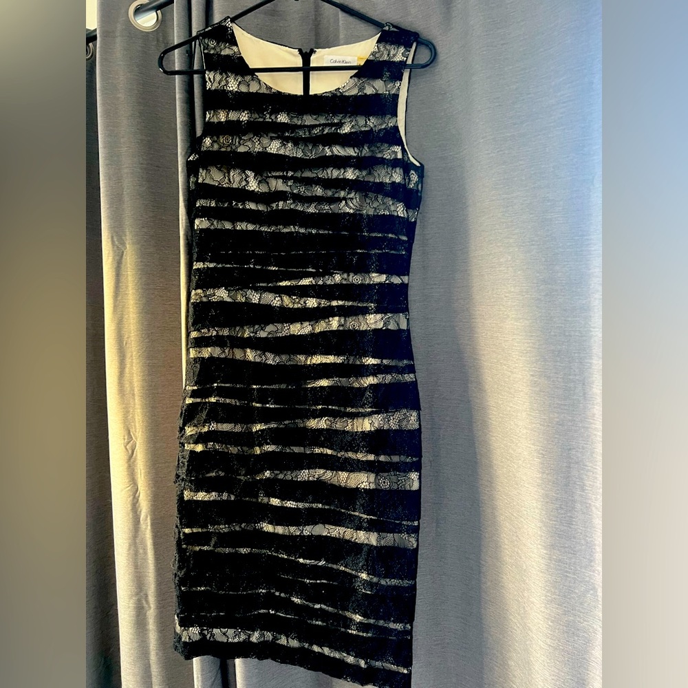 Calvin Klein sleeveless lace dress